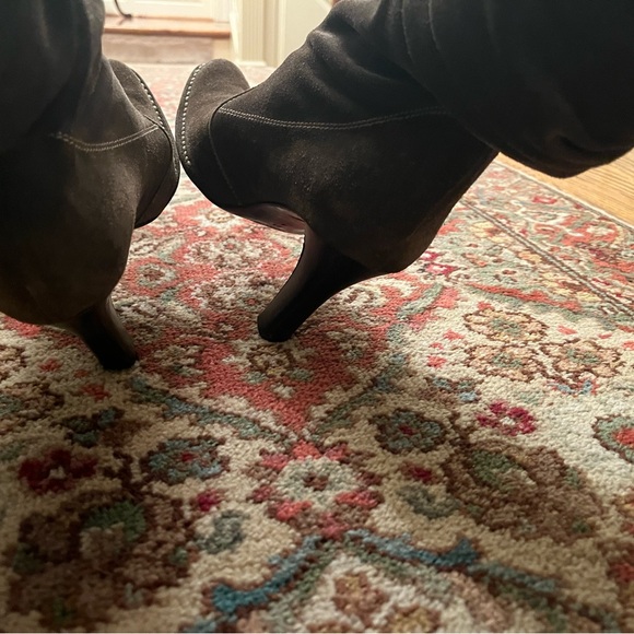 Coach brown Suede and leather 3 inch heel boots size 8.5 - Picture 7 of 14